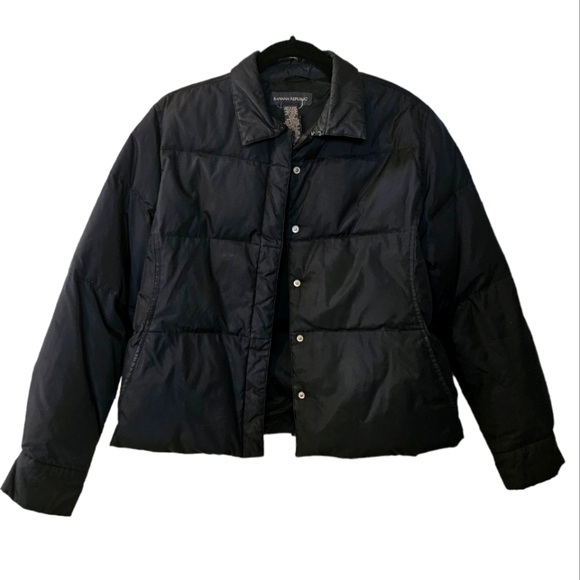 Banana Republic Jackets & Blazers - Banana Republic Black Puffer Bomber Jacket Coat Sz. L